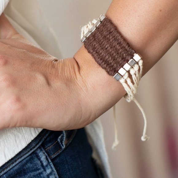 3/$20 Paparazzi Beachology Brown Corded Bead Bracelet